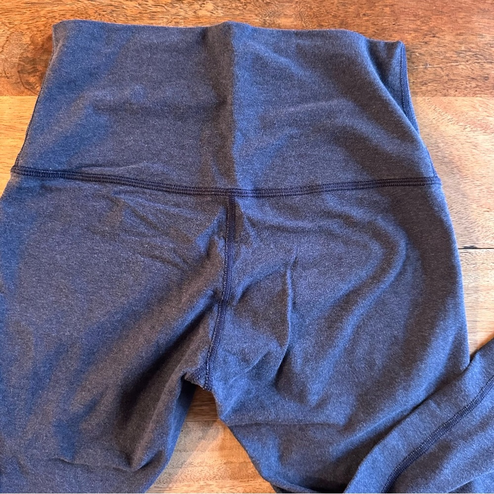 Lululemon Wunder Under Crop Cotton Heathered Cadet Blue 6 - Picture 4 of 8